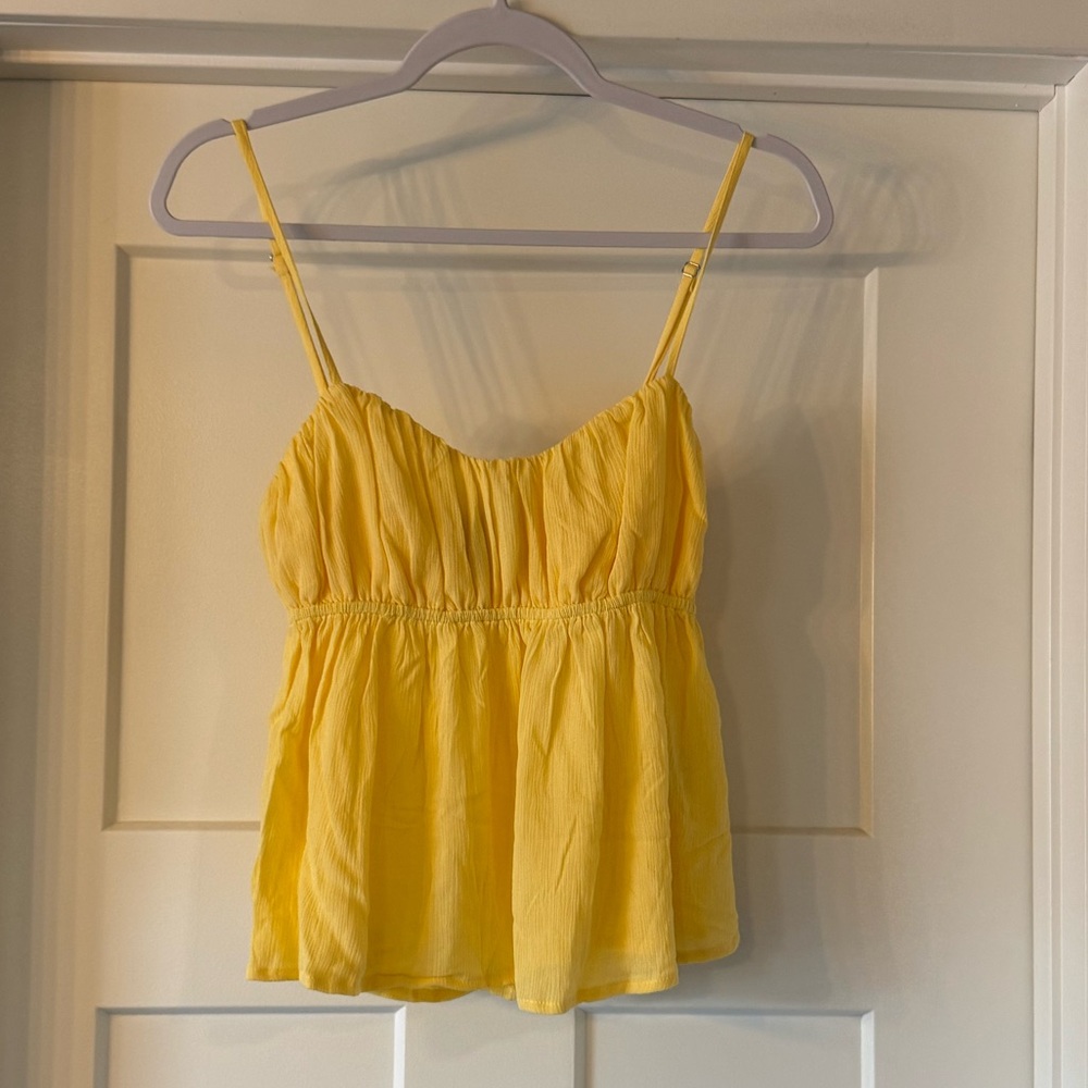 Yellow Spaghetti Strap Top size medium